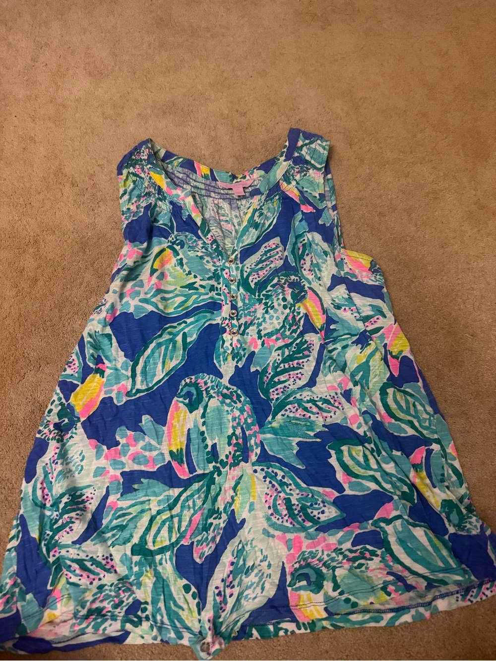 Essie Printed Tank Top by Lilly Pulitzer Size L